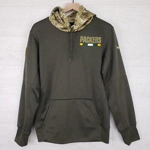 Nike NFL On Field Green Bay Packers Salute to Service Hoodie Sweatshirt Small - Picture 1 of 13