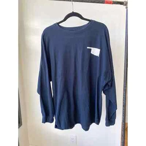 ROYCE BRAND OKLAHOMA Women's Navy Blue/White Long Sleeve Crew Neck Tee size L - Picture 1 of 7