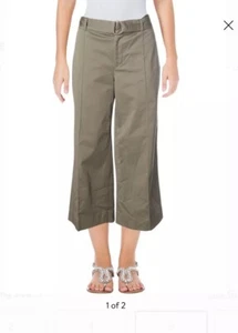 RALPH LAUREN Green Cropped Wide Leg Pants 12NWT Retail 115$ - Picture 1 of 2