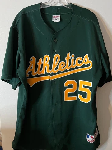 Oakland A's #25 Mark McGwire jersey. Rawlings Authentic Collection. Size 48 (XL) Cover