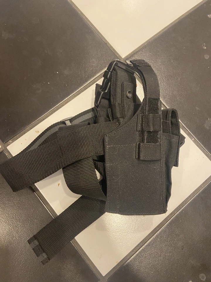 Condor Tactical Nylon Drop Leg Pistol Holster TLH Black Right Handed RH