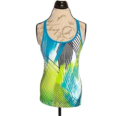 Xersion Top Size Small Blouse  Active Wear Yoga Women's  Green Black Blue White  - Image 1 of 4