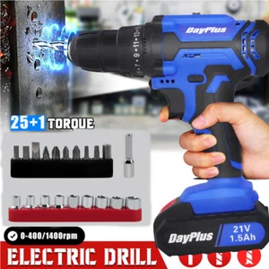 Electric Impact Drill Cordless High-Power Rechargeable Hand Drill with Battery - Picture 1 of 23