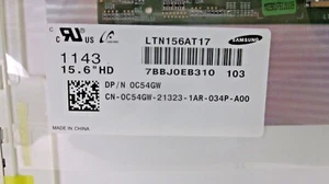 Samsung LTN156AT17 15.6" 1366x768 TFT-LCD, LCD Matte Laptop Screen DP 0C54GW - Picture 1 of 4