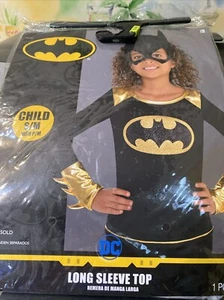 DC Batgirl Langarm Oberteil Kind Gr. S/M Halloween Kostüm DressUp Cosplay Neu - Bild 1 von 3