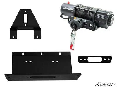 SuperATV 4500 lb. Winch & Mounting Plate for Polaris Ranger XP 800 / 800 CREW - Image 1 of 3