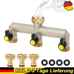 Gardena Distributore Acqua 3 Vie Rubinetto Distributore 3/4" Tubo Ottone Valvola - Foto 1 di 16