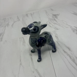Vtg Mexican Tonala Big Eyed Donkey - Picture 1 of 5