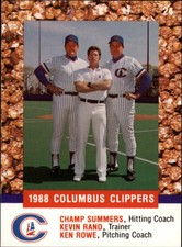 1988 Columbus Clippers Police #24 Champ Summers CO/Kevin Rand TR/Ken Rowe CO