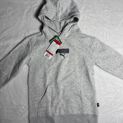 Puma молодежи флис пуловер толстовка с капюшоном серый размер M 10/12 - Изображение 1 из 4