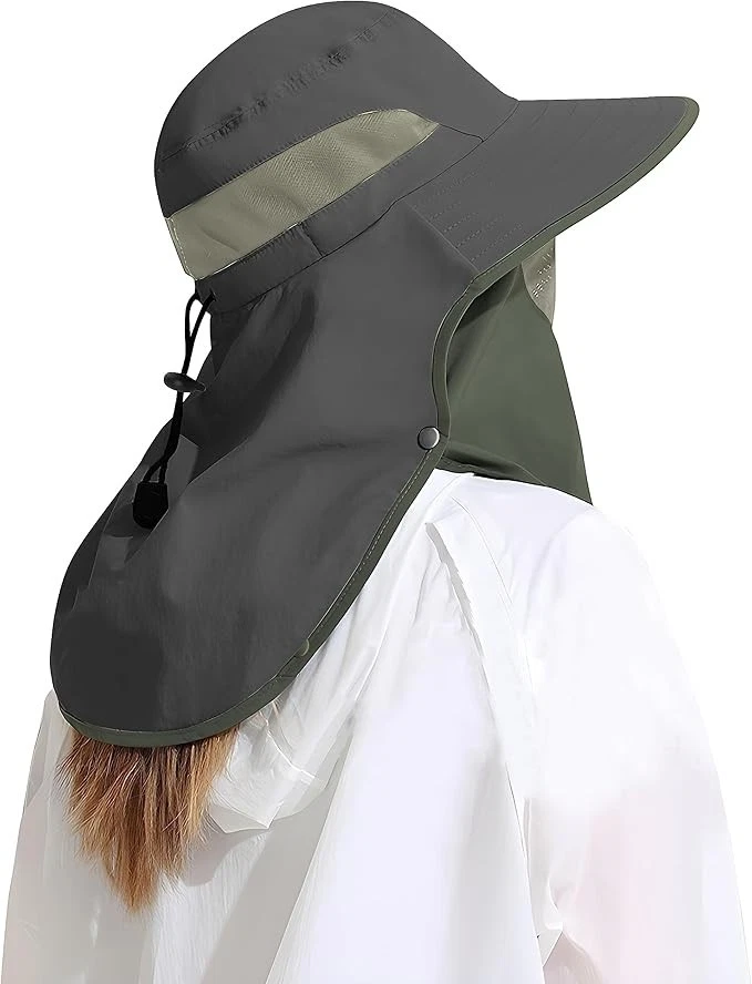 Lenikis Sombreros Unisex Para Actividades Al Aire Libre Con Protección UV Y Solapa Para El Cuello, Forro Polar Verde Con Licencia Oficial De Star Wars Silent One Crew., Talla única