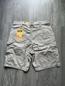 Neu mit Etikett Carhartt Herrenshorts 36 hellbraun lockere Passform Canvas Utility Arbeitsshorts BS0147-M - Bild 1 von 6