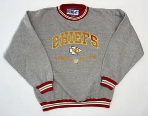 Vintage Kansas City Chiefs Logo Authentic Pro Line grau Sweatshirt Größe Large - Bild 1 von 12