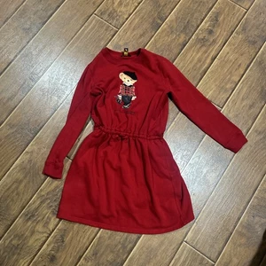 Ralph Lauren Girl’s Sweatshirt Polo Bear Fleece Dress Size L (12-14) - Picture 1 of 16