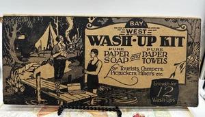 Vintage 20er Jahre Bay West frühes Auto Waschset Tourist Camping komplett - Bild 1 von 6