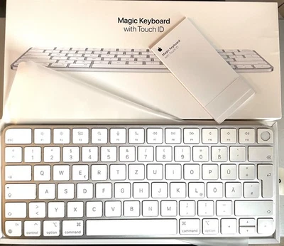 Apple Magic Keyboard Bluetooth mit Touch ID - Deutsch QWERTZ - Modell A2449 - Bild 1 von 4