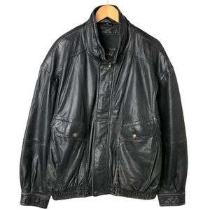 Vintage Kenneth Cole stand-collar leather jacket men's size XL - Picture 1 of 16