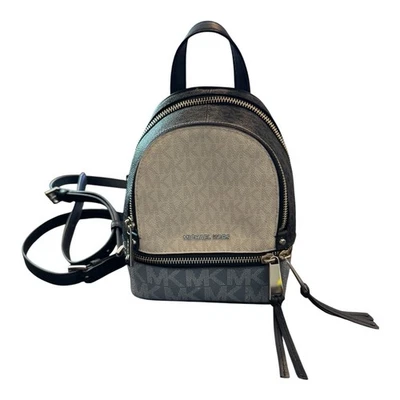 Michael Kors Rhea Color Block Logo Mini Backpack Blue - Image 1 of 4