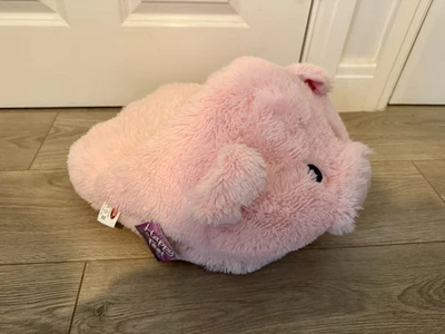Brand New With Tags - Happy Feet  Pink Piggy Foot Warmer Cute Fluffy Pig Slipper - Image 1 of 4