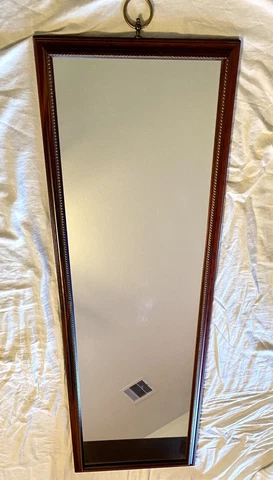 Vintage 1950’s Rare Fashion Plate Full Length Mirror By Turner Mfg 17x50 Inches Cover