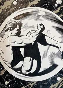 Orig. Superhero Illustration By Marvel Comics Artist, Dan Adkins concept Art ? - Picture 1 of 5