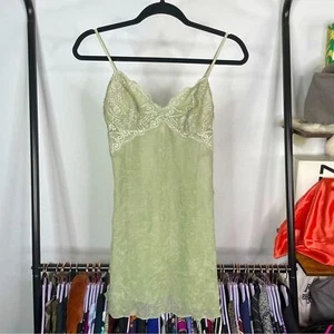 Donna Sparkly Sage Green Lace Slip Nightie - Picture 1 of 6