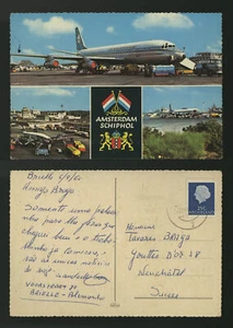 cartolina-postcard-postkarte-carte postale -AMSTERDAM-SCHIPHOL - Imagen 1 de 1