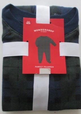 NUEVO CON ETIQUETAS-Pijama familiar Target Wondershop-bebé-1 pieza-azul/verde a cuadros 3-6 M Foto 1 de 3