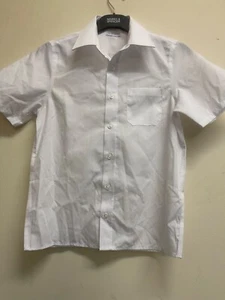 M&S School Boys Shirts Kids Short Sleeves Shirt Size 10-11 Years - Picture 1 of 8