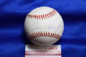 Enos Slaughter JSA COA Autograph National League Signed Baseball - Picture 1 of 2