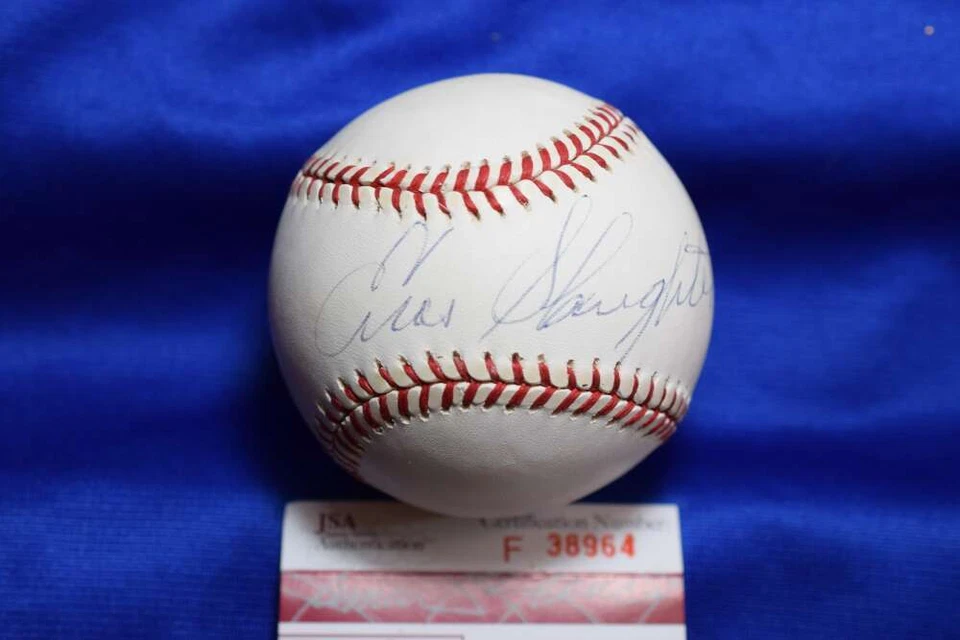Enos Slaughter JSA COA Autograph National League Signed Baseball - Image 1 of 2