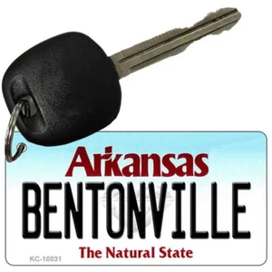 Bentonville Arkansas Novelty Metal Aluminum Key Chain License Plate Tag Art - Picture 1 of 1