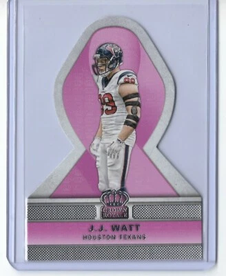 2015 Crown Royale - J.J. Watt - Pink Ribbons - Silver - #PR4 - NM-MT - Image 1 of 2