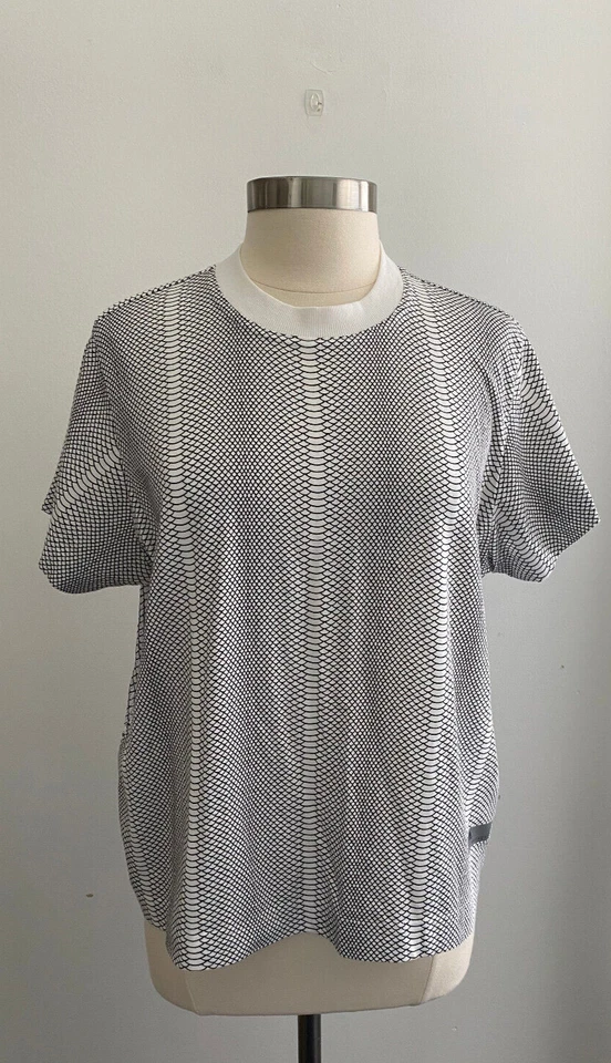 Stella McCartney Adidas белый и черный сетки коротким рукавом Athletic Топ sz маленький - Изображение 1 из 4