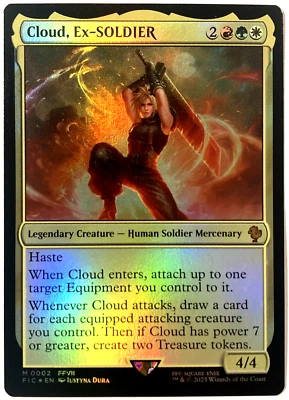 MTG Cloud, Ex-SOLDIER (Foil) Commander: Final Fantasy 2 FFVII NM - Image 1 of 4