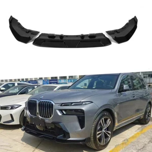 Parachoques delantero negro brillante alerón divisor para BMW X7 G07 2023 2024 2025 - Imagen 1 de 7