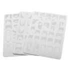  3 Sets Nail Art Steel Templates Manicure Printing Stamping Stencil