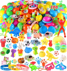 200 Pack Prefilled Easter Eggs with Assorted Toys, Easter Surprise Eggs for East - Picture 1 of 12