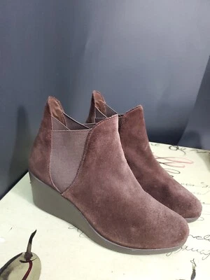 Crocs Marrón Choco Oscuro 2.5" Tacones Cuña Pull On Botines 6.5M Foto 1 de 4