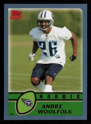 2003 Topps #366 Andre Woolfolk Gold SN,RC Rookie Tennessee Titans Football Card - Image 1 of 2