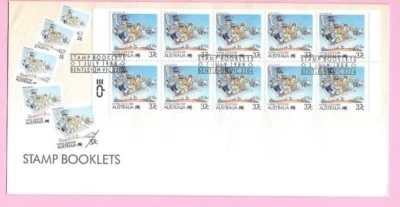 AUSTRALIA FDC 1988 - Panel de folletos VIVIR JUNTOS dibujos animados - Impresión CPE Foto 1 de 2