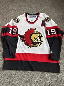 Vintage 00s Jason Spezza Ottawa Senators White CCM NHL Hockey Jersey Size L - Picture 1 of 6