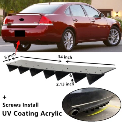 34x5" Fit For 2006-2013 Chevrolet Impala Rear Underbody Air Diffuser Shark Fin Foto 1 de 4