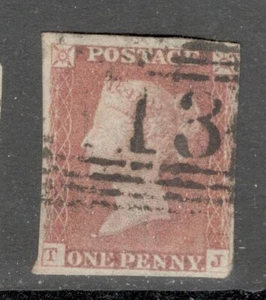 GB Victoria - SG 8- 1d Red - Imperf - Used SCOTS EDINBURGH ? - Picture 1 of 1