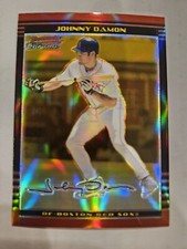 2002 Bowman Chrome Johnny Damon Gold Refractor 43/50 RED SOX