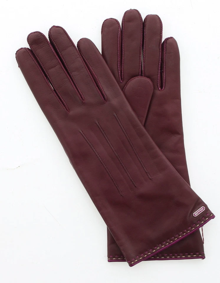 Guantes de cuero Coach para mujer de color básico, forrados hasta la muñeca, 83875, precio de venta sugerido por el fabricante 98 USD Foto 1 de 3