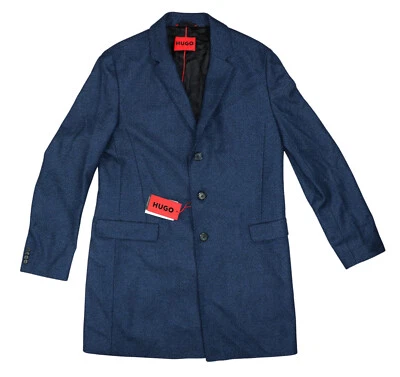 Hugo Boss Red Label Migor Wool Blend Long Length Button Front Men's Overcoat NWT - Image 1 of 2