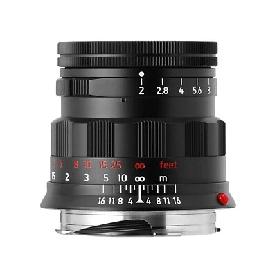 LIGHT LENS LAB M Lens 50mm f/2 Rigid for Leica M-Mount Brass w/hood  Black Paint - Image 1 of 4