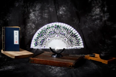 New 23cm Wooden Folding Spanish Custom Fans Hand Painted Fans Stage Dance shows - Image 1 of 4