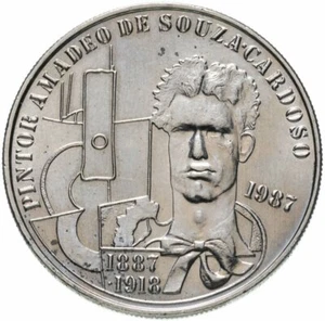 PORTUGAL 100 Escudos 1987 "100 años del nacimiento de Amadeu Di Sousa-Cardoso" - Picture 1 of 2